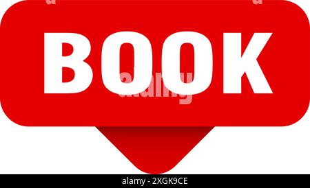 book sticker. book sign on transparent background. rectangular button Stock Vector