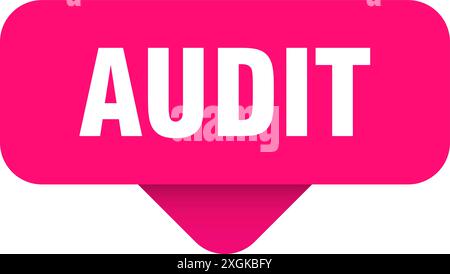 audit sticker. audit sign on transparent background. rectangular button ...