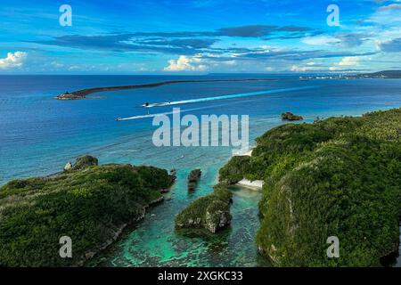 June 21, 2024 - Naval Base Guam, Guam - The Los Angeles-class fast-attack submarine USS Jefferson City (SSN 759) transits Apra Harbor, Naval Base Guam, June 21, 2024. Assigned to Commander, Submarine Squadron 15 at Polaris Point, Naval Base Guam, Jefferson City is one of four Los Angeles-class fast-attack submarines forward-deployed in the Pacific. Renowned for their unparalleled speed, endurance, stealth, and mobility, the Los Angeles-class submarine serves as the backbone of the Navy's submarine force, ensuring readiness and agility in safeguarding maritime interests around the world. (Credi Stock Photo