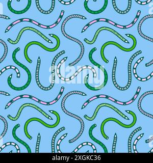 Cartoon pencil seamless school pattern for wrapping paper and fabrics and linens and kids clothes print and kindergarten accessories and notebooks. Hi Stock Photo