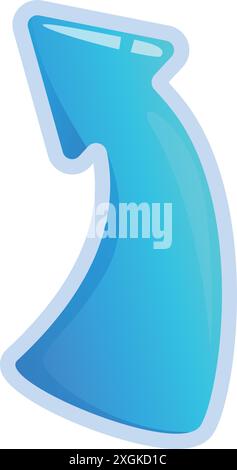 Blue arrow pointing up representing positive trend, growth and success ...