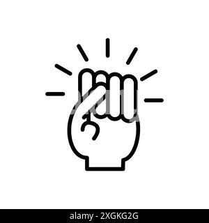 will power icon logo sign vector outline in black and white color Stock Vector