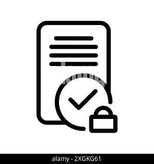 Right to access icon logo sign vector outline in black and white color Stock Vector
