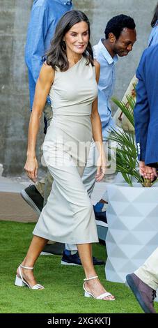 Barcelona, Spanien. 09th July, 2024. Lloret de Mar, 09-07-2024 Spanish Queen Letizia meeting with awardees from previous editions of the Princesa de Girona Awards at the Melia Hotel Credit: Albert Nieboer Netherlands OUT Point de Vue OUT/dpa/Alamy Live News Stock Photo