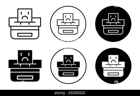 Complaint box icon logo sign vector outline in black and white color Stock Vector