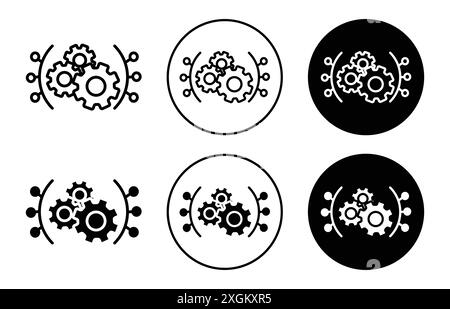 Function icon logo sign vector outline in black and white color Stock Vector