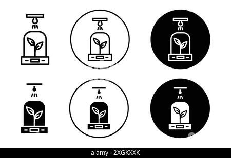 Incubator Icon logo sign vector outline in black and white color Stock Vector
