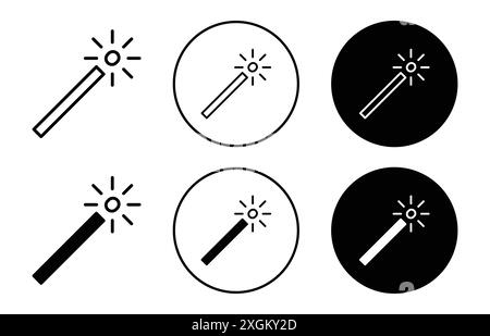 Retouch icon logo sign vector outline in black and white color Stock Vector