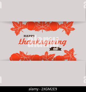 Happy Thanksgiving Background Illustration. Hand drawn typography poster. Celebration text, icon or badge. Vector wallpaper. Stock Vector