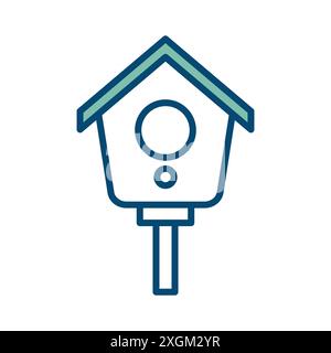 bird house icon vector design template in white background Stock Vector
