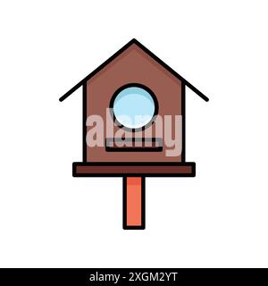 bird house icon vector design template in white background Stock Vector