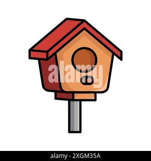 bird house icon vector design template in white background Stock Vector