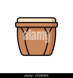 bongo drum icon vector design template in white background Stock Vector