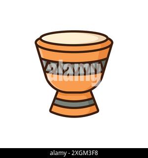 bongo drum icon vector design template in white background Stock Vector