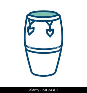 bongo drum icon vector design template in white background Stock Vector