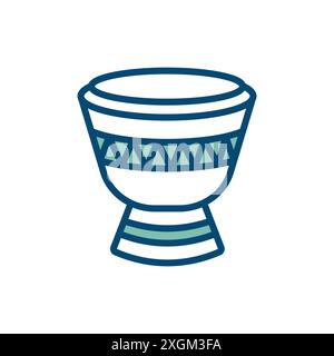bongo drum icon vector design template in white background Stock Vector
