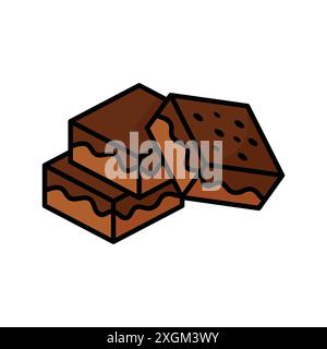brownies icon vector design template in white background Stock Vector