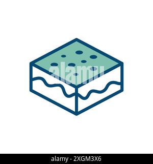 brownies icon vector design template in white background Stock Vector