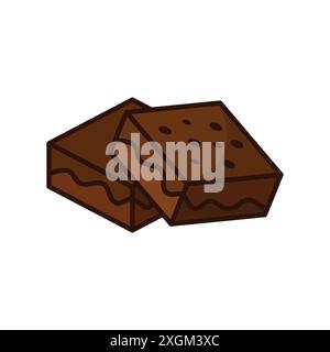 brownies icon vector design template in white background Stock Vector