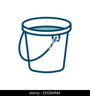 bucket icon vector design template in white background Stock Vector