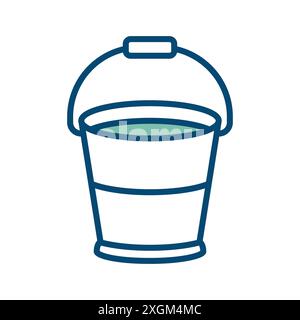 bucket icon vector design template in white background Stock Vector