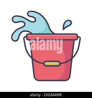 bucket icon vector design template in white background Stock Vector