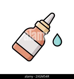 eye drops icon vector design template in white background Stock Vector