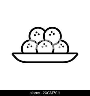 meatballs icon vector design template in white background Stock Vector