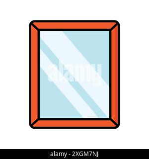 mirror icon vector design template in white background Stock Vector