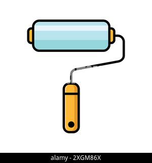 paint roller icon vector design template in white background Stock Vector