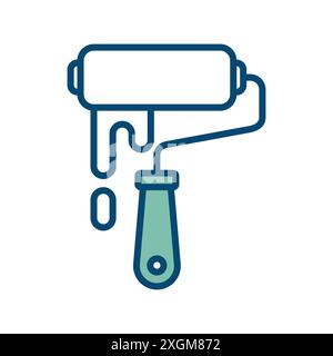 paint roller icon vector design template in white background Stock Vector