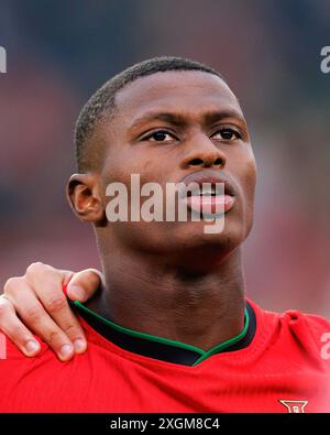 Hamburg, Germany. 05th July, 2024. Nuno Mendes (Portugal) seen during the UEFA Euro 2024 game between national teams of Portugal and France at Volksparkstadium. (Portugal vs France - 3:5 after penalties) (Photo by Maciej Rogowski/SOPA Images/Sipa USA) Credit: Sipa USA/Alamy Live News Stock Photo