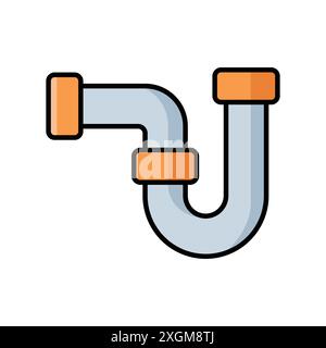 pipe plumbing icon vector design template in white background Stock Vector