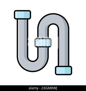pipe plumbing icon vector design template in white background Stock Vector