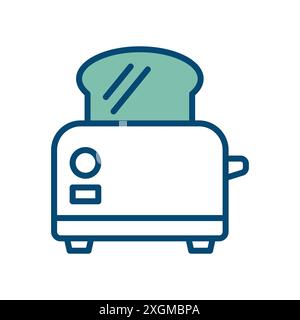 toaster icon vector design template in white background Stock Vector
