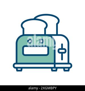 toaster icon vector design template in white background Stock Vector