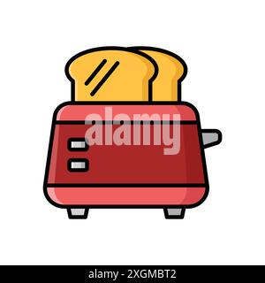 toaster icon vector design template in white background Stock Vector