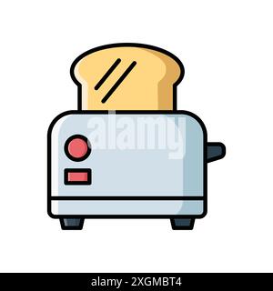 toaster icon vector design template in white background Stock Vector