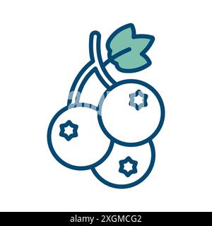 black currant icon vector design template in white background Stock Vector