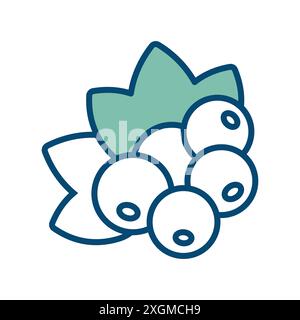 black currant icon vector design template in white background Stock Vector