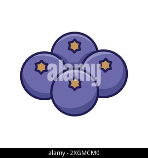 black currant icon vector design template in white background Stock Vector