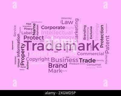 Trademark wordcloud template. Business rights concept vector background ...
