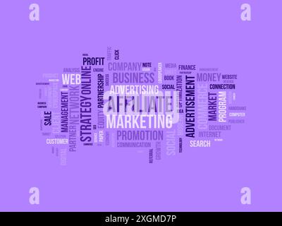 Affiliate Marketing wordcloud template. Business concept vector background. Stock Vector