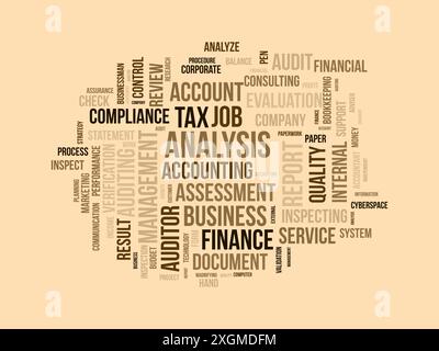 Audit wordcloud template. Business concept vector background. Stock Vector