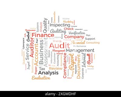 Audit wordcloud template. Business concept vector background. Stock Vector