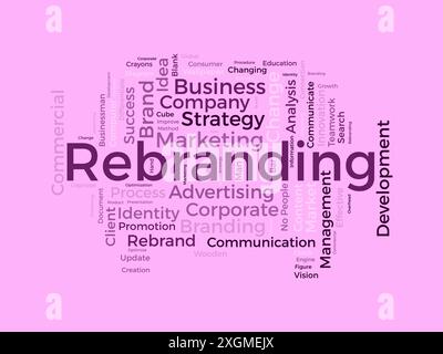 Rebranding wordcloud template. Business concept vector background. Stock Vector