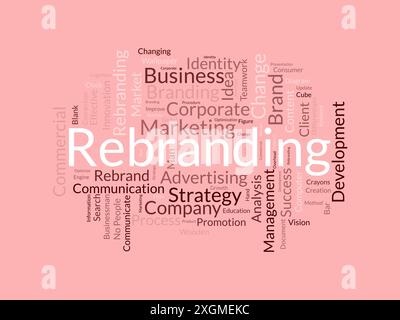 Rebranding wordcloud template. Business concept vector background. Stock Vector