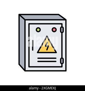 electrical panel icon vector design template in white background Stock Vector