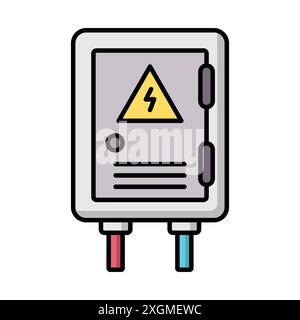 electrical panel icon vector design template in white background Stock Vector