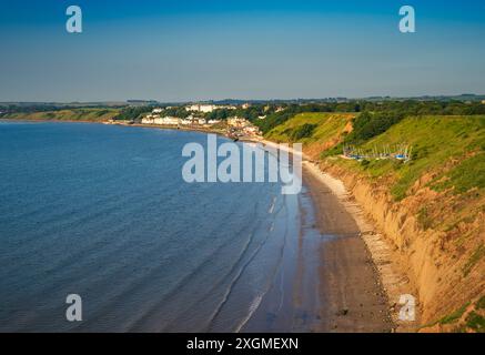 Early morning light on the seaside town of Filey in North Yorkshire Stock Photo